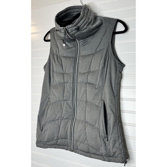 Athleta Vest Womens Extra Small Gray Vistaline Quilted Puffer Funnel Neck - Picture 2 of 14